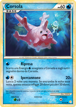 Corsola 037 — HeartGold & SoulSilver (Italian Pokémon TCG card)