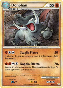Donphan 040 — HeartGold & SoulSilver (Italian Pokémon TCG card)