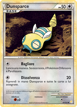 Dunsparce 041 — HeartGold & SoulSilver (Italian Pokémon TCG card)