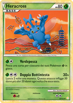 Heracross 043 — HeartGold & SoulSilver (Italian Pokémon TCG card)