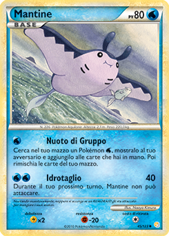 Mantine 045 — HeartGold & SoulSilver (Italian Pokémon TCG card)