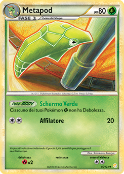Metapod 046 — HeartGold & SoulSilver (Italian Pokémon TCG card)