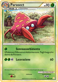 Parasect 048 — HeartGold & SoulSilver (Italian Pokémon TCG card)