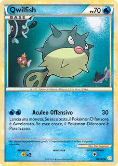 Qwilfish 050 — HeartGold & SoulSilver (Italian Pokémon TCG card)