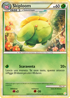 Skiploom 051 — HeartGold & SoulSilver (Italian Pokémon TCG card)