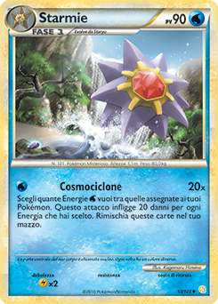 Starmie 053 — HeartGold & SoulSilver (Italian Pokémon TCG card)