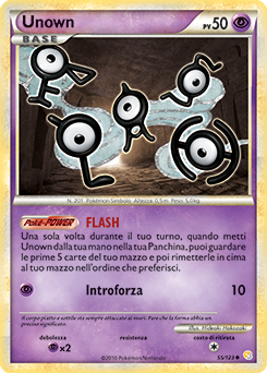 Unown 055 — HeartGold & SoulSilver (Italian Pokémon TCG card)