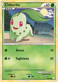 Chikorita 059 — HeartGold & SoulSilver (Italian Pokémon TCG card)