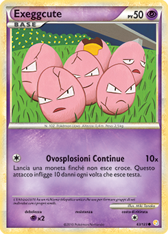 Exeggcute 063 — HeartGold & SoulSilver (Italian Pokémon TCG card)