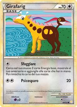 Girafarig 064 — HeartGold & SoulSilver (Italian Pokémon TCG card)