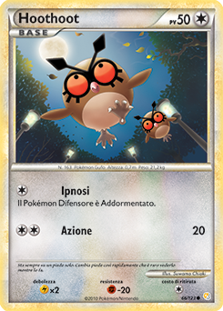 Hoothoot 066 — HeartGold & SoulSilver (Italian Pokémon TCG card)