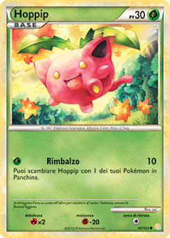 Hoppip 067 — HeartGold & SoulSilver (Italian Pokémon TCG card)