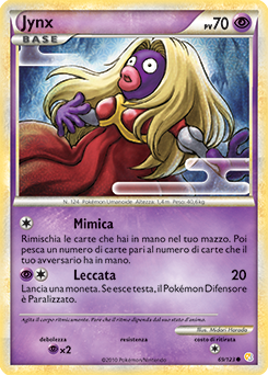 Jynx 069 — HeartGold & SoulSilver (Italian Pokémon TCG card)