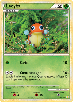 Ledyba 071 — HeartGold & SoulSilver (Italian Pokémon TCG card)
