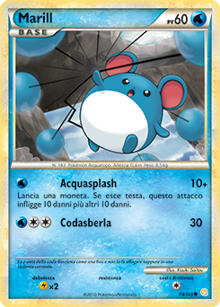 Marill 074 — HeartGold & SoulSilver (Italian Pokémon TCG card)