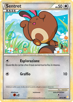 Sentret 080 — HeartGold & SoulSilver (Italian Pokémon TCG card)