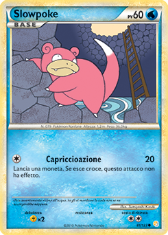 Slowpoke 081 — HeartGold & SoulSilver (Italian Pokémon TCG card)