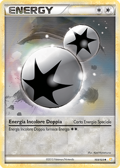 Energia Incolore Doppia 103 — HeartGold & SoulSilver (Italian Pokémon TCG card)