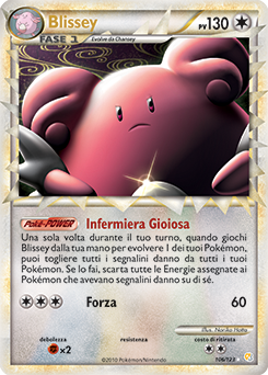 Blissey 106 — HeartGold & SoulSilver (Italian Pokémon TCG card)