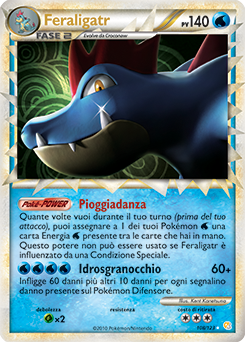 Feraligatr 108 — HeartGold & SoulSilver (Italian Pokémon TCG card)