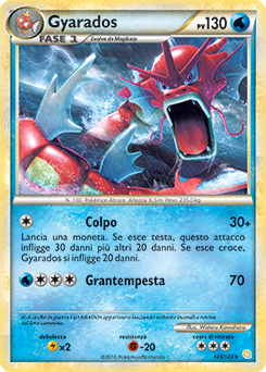 Gyarados 123 — HeartGold & SoulSilver (Italian Pokémon TCG card)