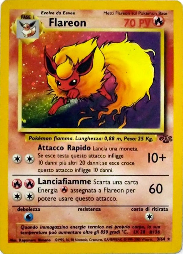 Flareon 003 — Jungle (Italian Pokémon TCG card)