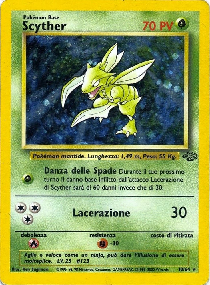 Scyther 010 — Jungle (Italian Pokémon TCG card)