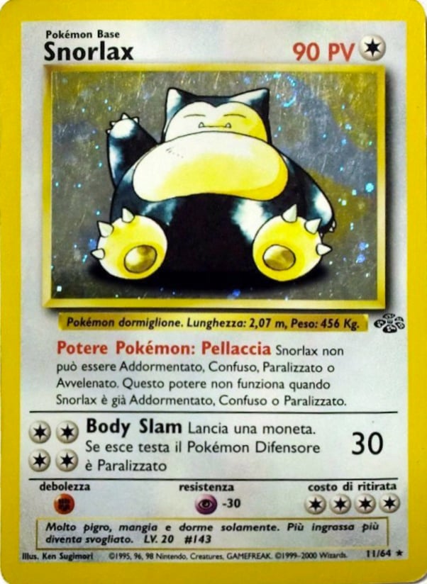 Snorlax 011 — Jungle (Italian Pokémon TCG card)