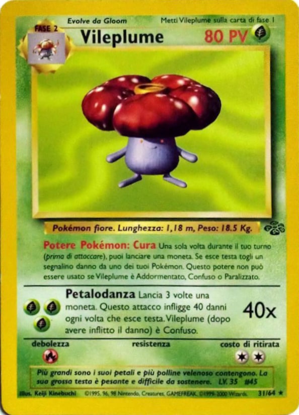 Vileplume 015 — Jungle (Italian Pokémon TCG card)