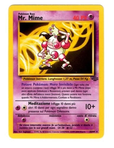 Mr. Mime 022 — Jungle (Italian Pokémon TCG card)