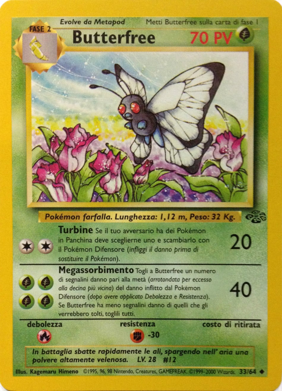 Butterfree 033 — Jungle (Italian Pokémon TCG card)