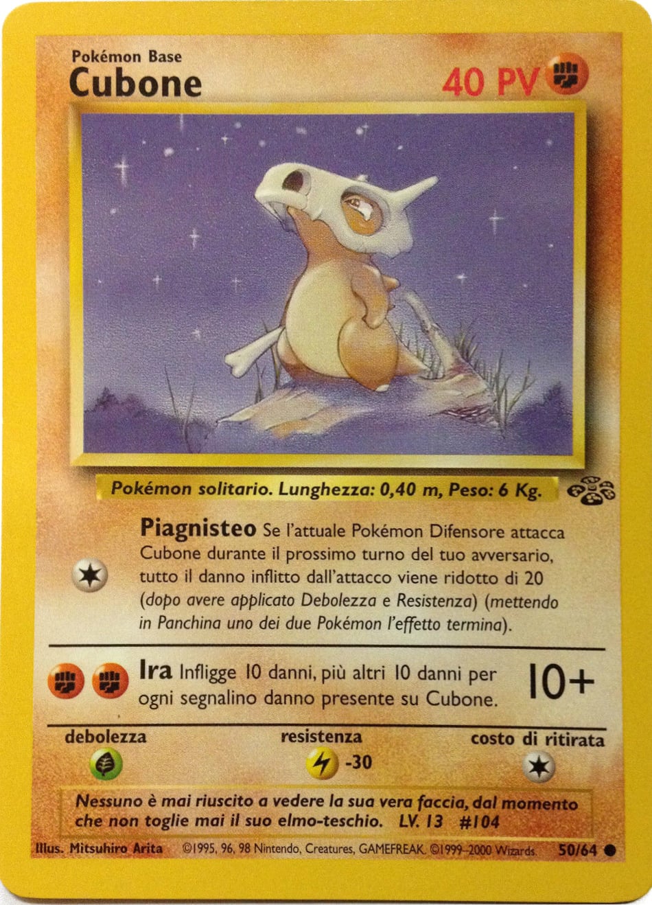 Cubone 050 — Jungle (Italian Pokémon TCG card)