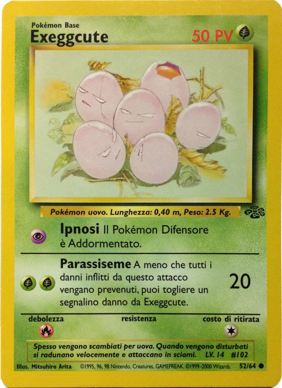 Exeggcute 052 — Jungle (Italian Pokémon TCG card)