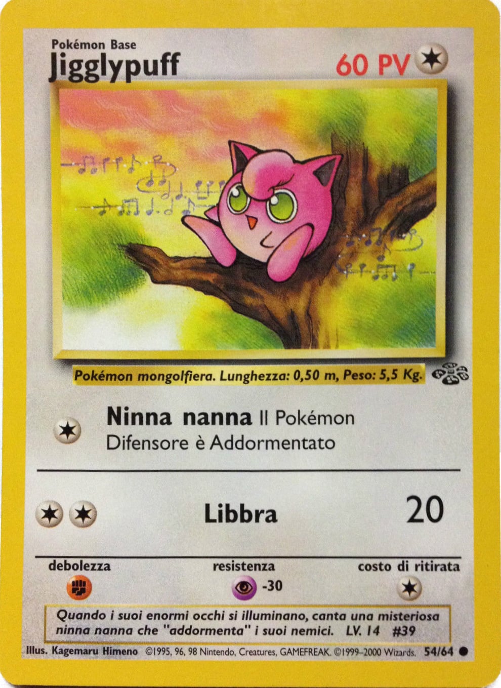 Jigglypuff 054 — Jungle (Italian Pokémon TCG card)