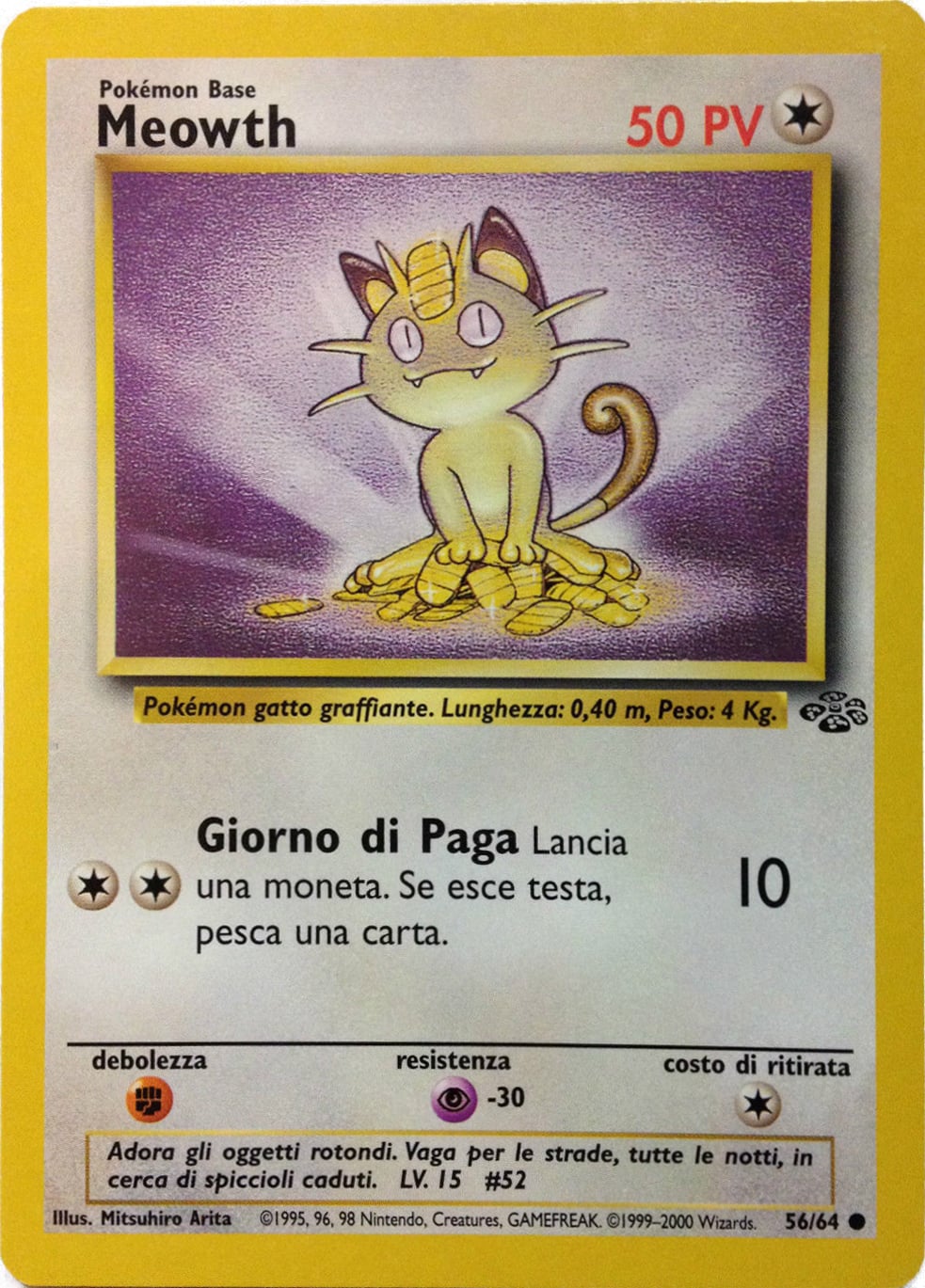 Meowth 056 — Jungle (Italian Pokémon TCG card)