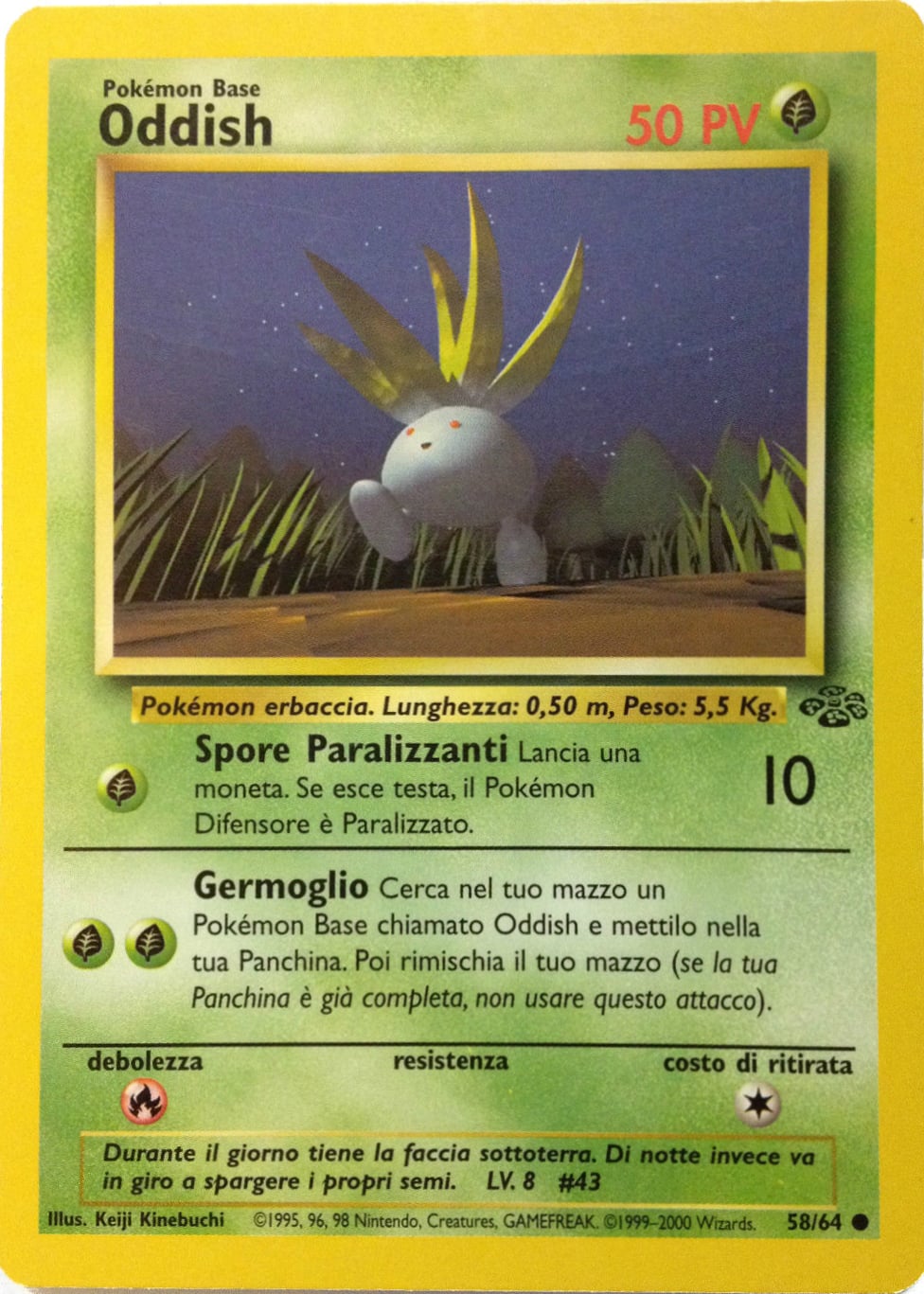 Oddish 058 — Jungle (Italian Pokémon TCG card)