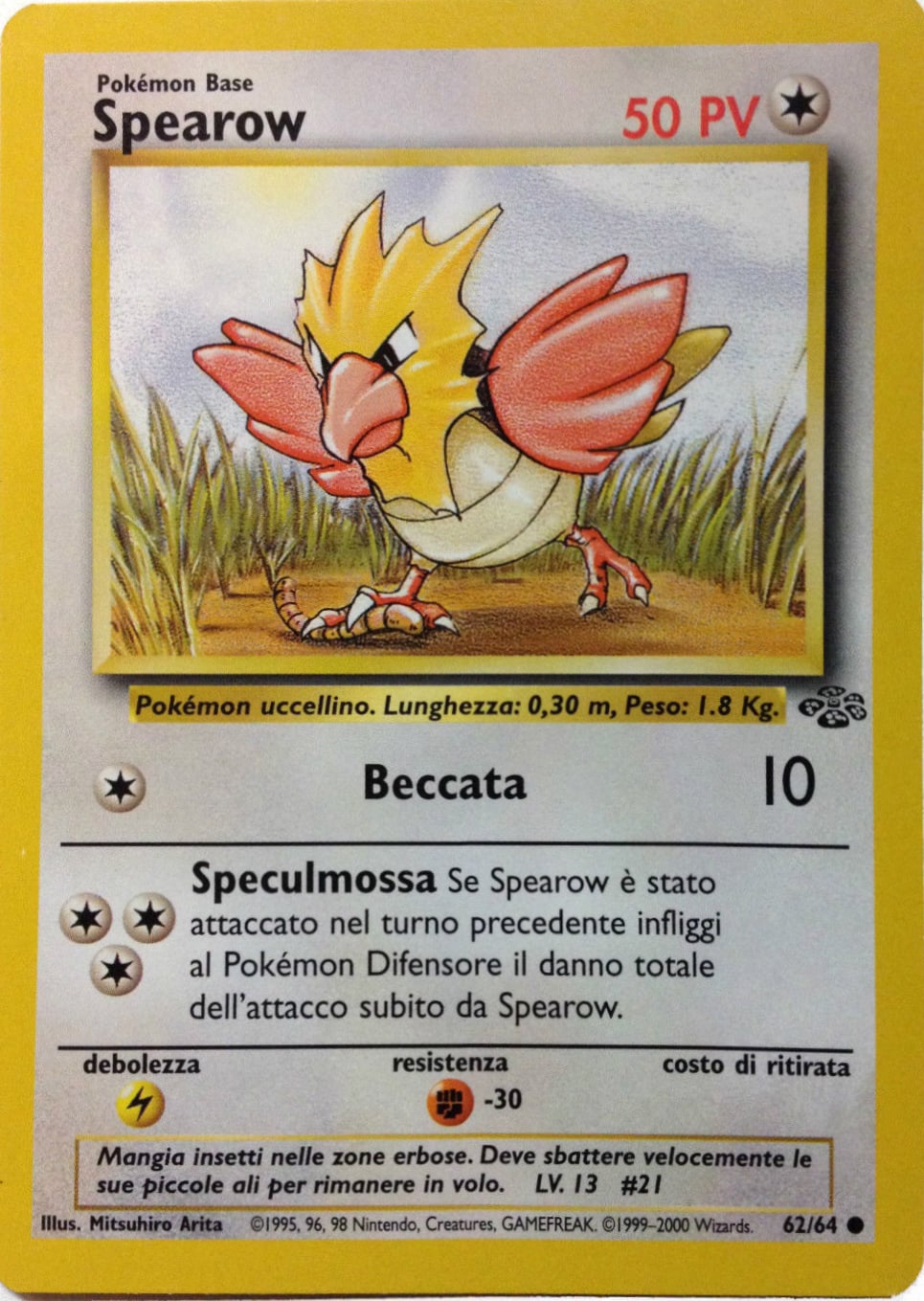 Spearow 062 — Jungle (Italian Pokémon TCG card)