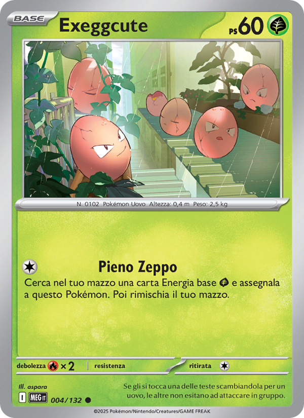 Exeggcute 004/188 — Mega Evolution (Italian Pokémon TCG card)