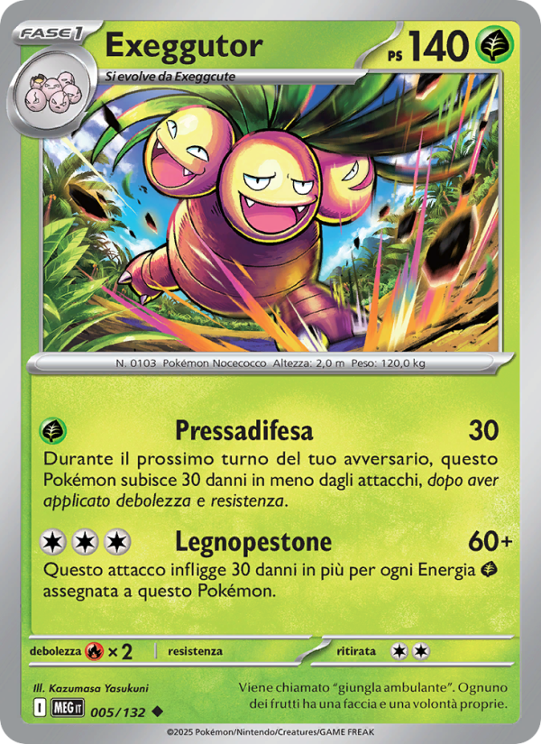 Exeggutor 005/188 — Mega Evolution (Italian Pokémon TCG card)