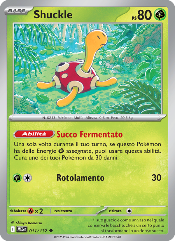 Shuckle 011/188 — Mega Evolution (Italian Pokémon TCG card)