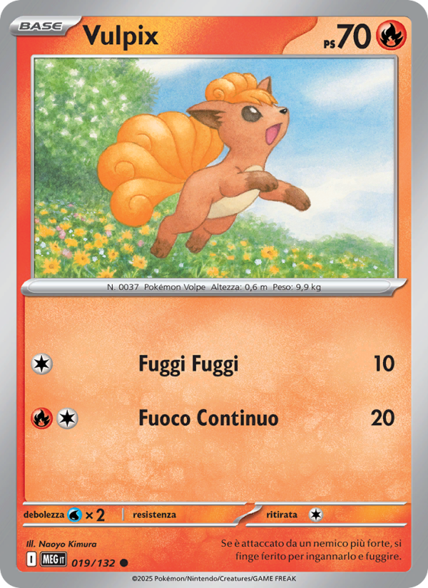 Vulpix 019/188 — Mega Evolution (Italian Pokémon TCG card)