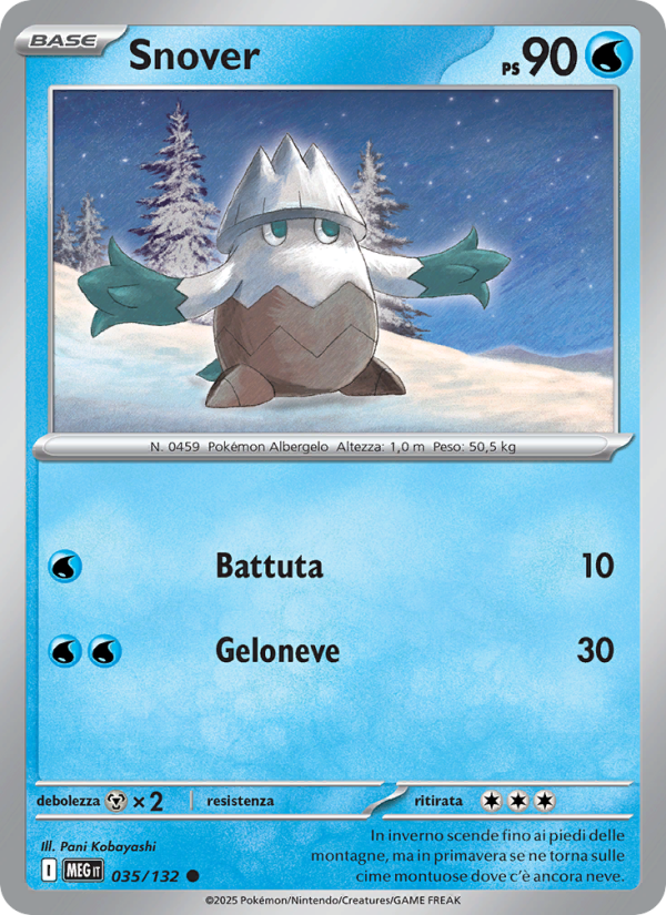 Snover 035/188 — Mega Evolution (Italian Pokémon TCG card)