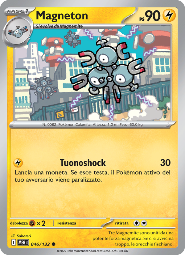 Magneton 046/188 — Mega Evolution (Italian Pokémon TCG card)