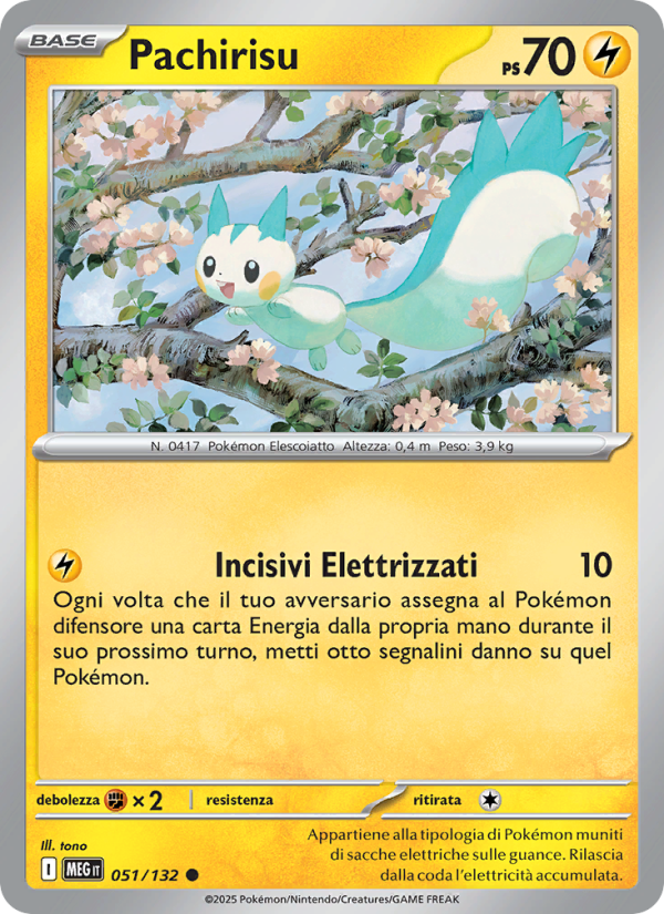 Pachirisu 051/188 — Mega Evolution (Italian Pokémon TCG card)