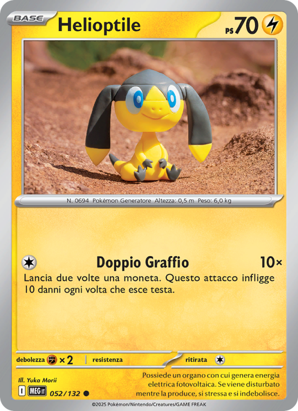 Helioptile 052/188 — Mega Evolution (Italian Pokémon TCG card)