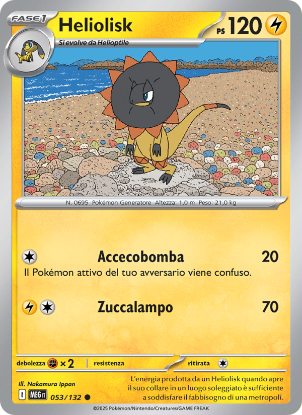 Heliolisk 053/188 — Mega Evolution (Italian Pokémon TCG card)