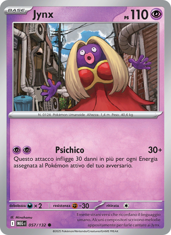 Jynx 057/188 — Mega Evolution (Italian Pokémon TCG card)