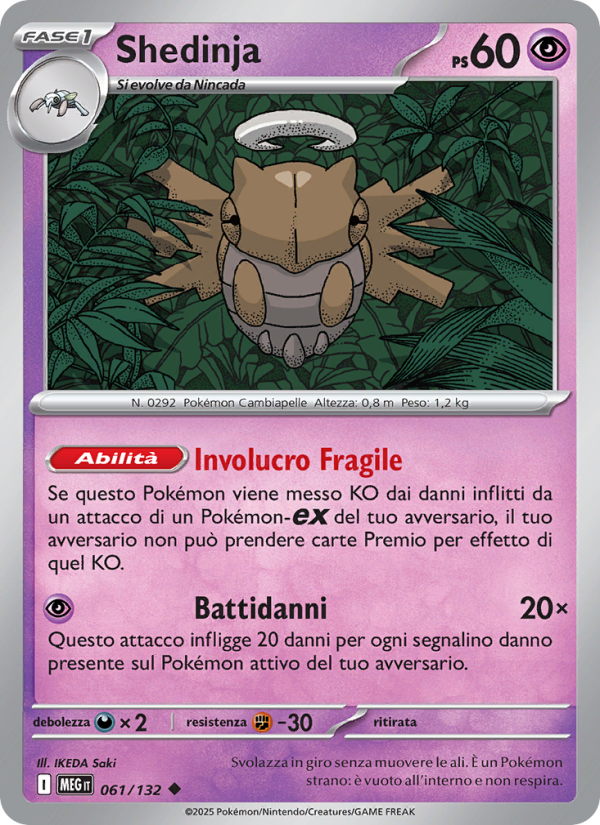 Shedinja 061/188 — Mega Evolution (Italian Pokémon TCG card)
