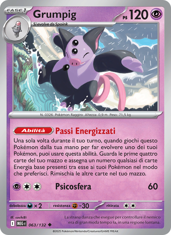 Grumpig 063/188 — Mega Evolution (Italian Pokémon TCG card)