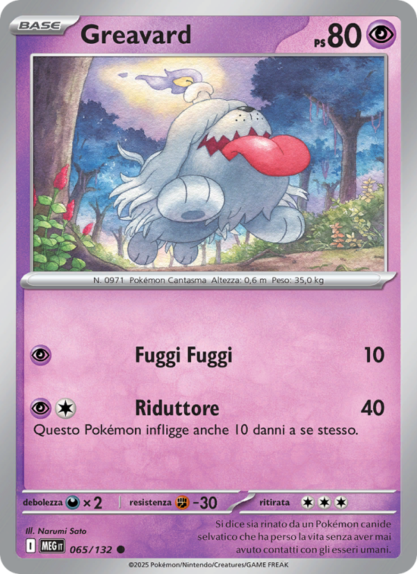 Greavard 065/188 — Mega Evolution (Italian Pokémon TCG card)